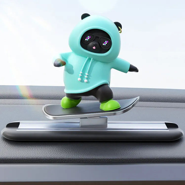 The Skating Bear That Rides on Car Dashboard