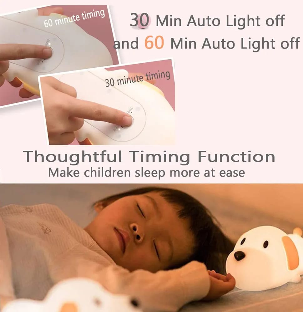 CUTE PUPPY SILICONE LED NIGHT LIGHT