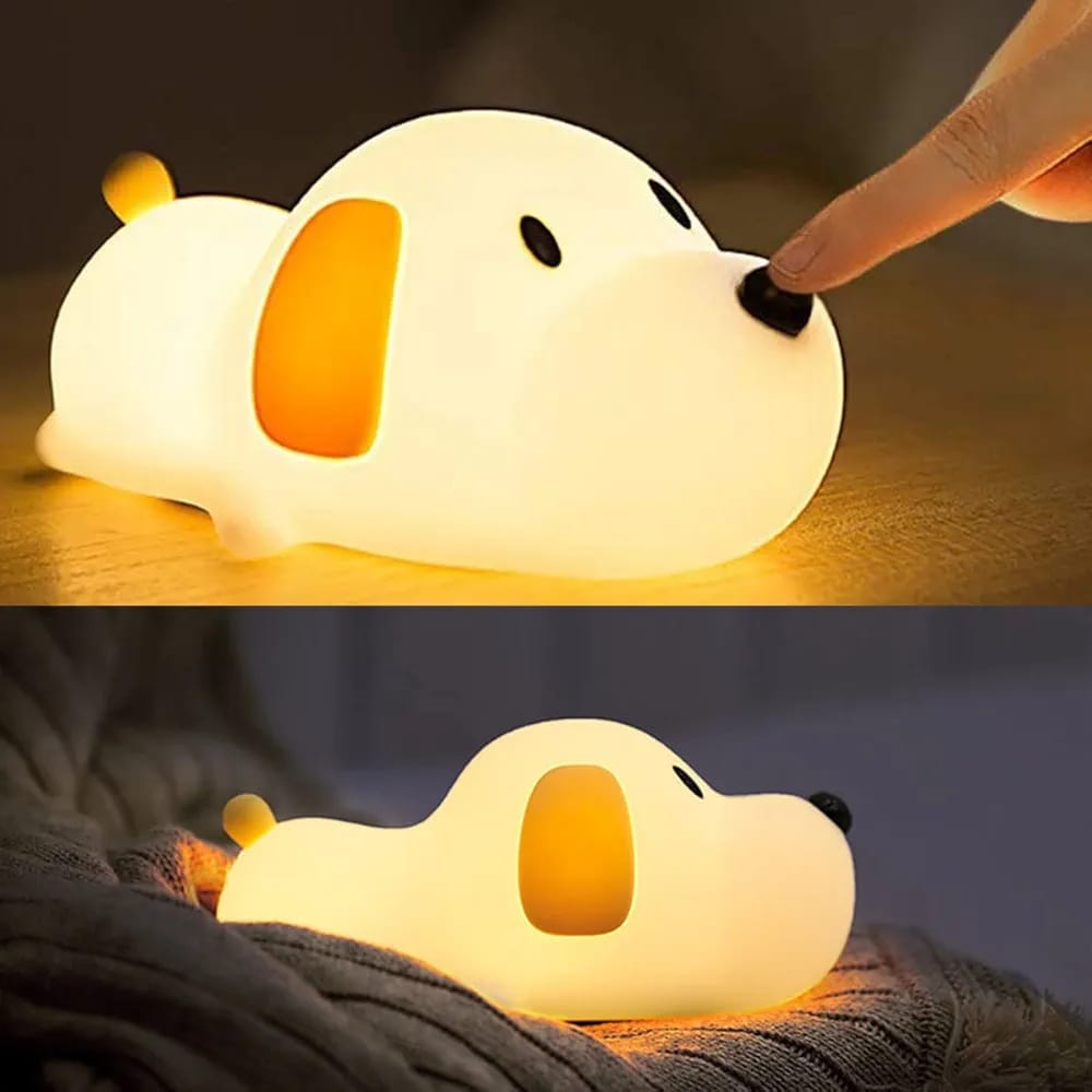CUTE PUPPY SILICONE LED NIGHT LIGHT